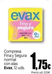Unide Market Evax - compresa fina y segura normal con alas oferta