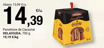 Delaviuda - panettone de cacaolat