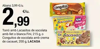 Lacasa - torro amb lacasitos de xocolata amb llet o blanca fini