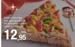 BonpreuEsclat Avent gran de pasta de full amb poma o fruita de laboracio propia oferta