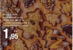 BonpreuEsclat Arbre petit de pa de pessic amb perles de xocolata, xocolata, sucre o crema delaboració propija oferta