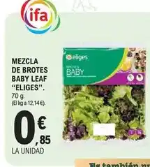 E.Leclerc Ifa eliges - mezcla de brotes baby leaf oferta