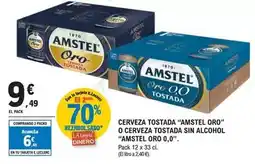 E.Leclerc Amstel - cerveza tostada oro o cerveza tostada sin alcohol oferta