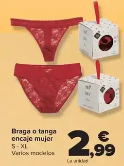 Carrefour Braga o tanga encaje mujer oferta