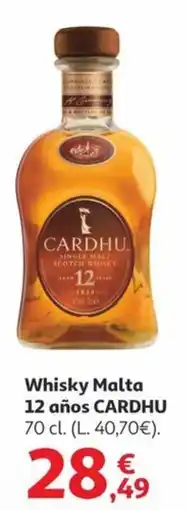 Alcampo CARDHU Whisky Malta 12 años oferta