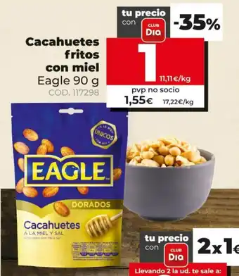 Dia Eagle Cacahuetes fritos con miel 90g oferta