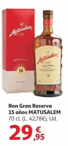 Alcampo MATUSALEM Ron Gran Reserva 15 años oferta