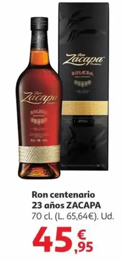 Alcampo ZACAPA Ron centenario 23 años oferta