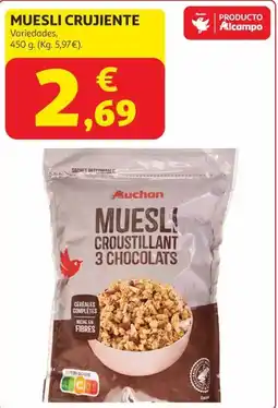Alcampo AUCHAN Muesli crujiente oferta