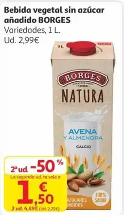 Alcampo BORGES Bebida vegetal sin azúcar añadido oferta