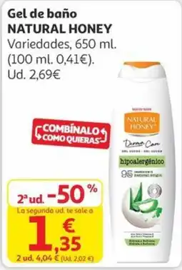 Alcampo NATURAL HONEY Gel de baño oferta