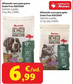 Alcampo AUCHAN Alimento seco para perro Grain Free oferta