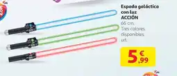 Alcampo ACCIÓN Espada galáctica con luz oferta