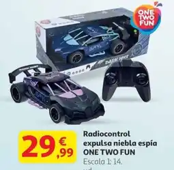 Alcampo ONE TWO FUN Radiocontrol expulsa niebla espía oferta