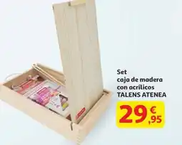 Alcampo TALENS ATENEA Set caja de madera con acrílicos oferta