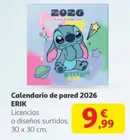 Alcampo ERIK Calendario de pared 2026 oferta