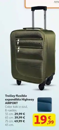 Alcampo AIRPORT Trolley flexible expandible Highway oferta