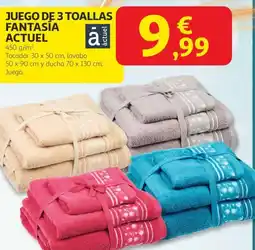 Alcampo ACTUEL Juego de 3 toallas fantasía oferta