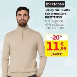 Alcampo INEXTENSO Jersey cuello alto con cremallera oferta