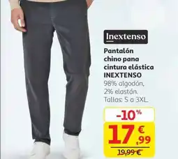 Alcampo INEXTENSO Pantalón chino pana cintura elástica oferta