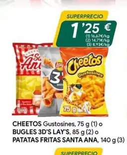 Masymas CHEETOS, BUGLES 2D'S LAY'S, SANTA ANA Patatas fritas oferta
