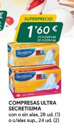 Masymas SECRETISIMA Compresas ultra oferta