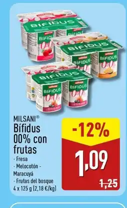 ALDI MILSANI Bifidus 00% con frutas oferta