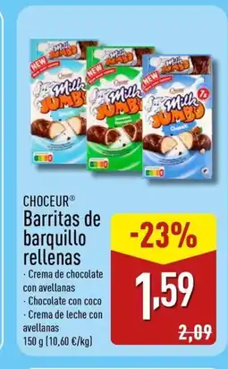 ALDI CHOCEUR Barritas de barquillo rellenas oferta