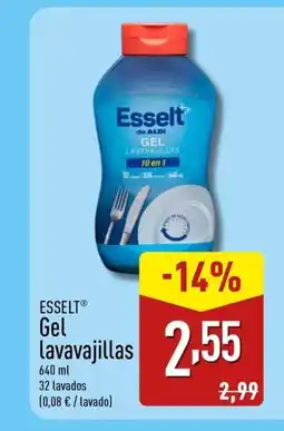 ALDI ESSELT Gel lavavajillas oferta