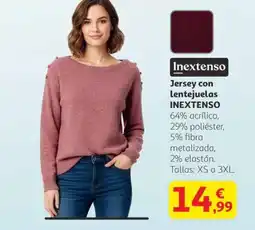 Alcampo INEXTENSO Jersey con lentejuelas oferta