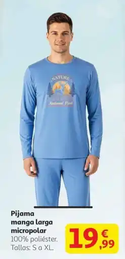 Alcampo Pijama manga larga micropolar oferta