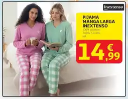 Alcampo INEXTENSO Pijama manga larga oferta