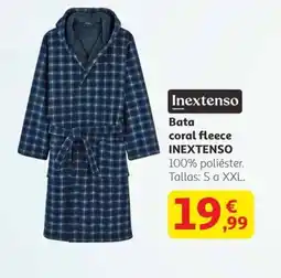 Alcampo INEXTENSO Bata coral fleece oferta