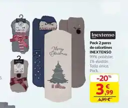 Alcampo INEXTENSO Pack 2 pares de calcetines oferta