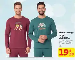 Alcampo LICENCIAS Pijama manga larga oferta