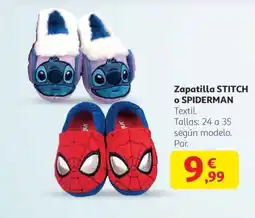 Alcampo STITCH O SPIDERMAN Zapatilla oferta