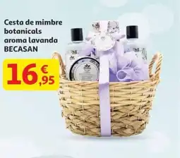Alcampo BECASAN Cesta de mimbre botanicals aroma lavanda oferta
