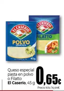 Unide Market El CASERIO Queso especial pasta en polvo o Filatto oferta