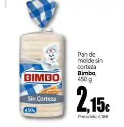 Unide Market BIMBO Pan de molde sin corteza oferta