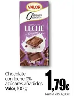 Unide Market VALOR Chocolate con leche 0% azúcares añadidos oferta
