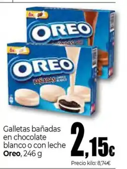 Unide Market OREO Galletas bañadas en chocolate blanco o con leche oferta