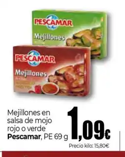 Unide Market PESCAMAR Mejillones en salsa de mojo rojo o verde oferta