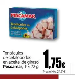 Unide Market PESCAMAR Tentáculos de cefalópodos en aceite de girasol oferta