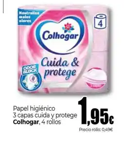 Unide Market COLHOGAR Papel higiénico 3 capas cuida y protege 4 rollos oferta