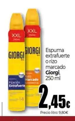 Unide Market GIORGI Espuma extrafuerte o rizo marcado oferta