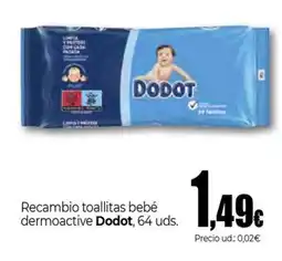 Unide Market DODOT Recambio toallitas bebé dermoactive oferta