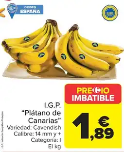 Carrefour I.G.P. Plátano de Canarias oferta
