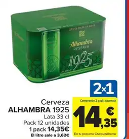 Carrefour ALHAMBRA 1925 Cerveza oferta