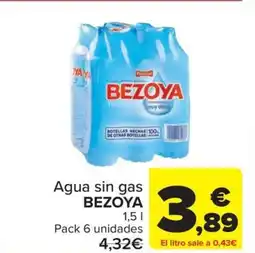 Carrefour BEZOYA Agua sin gas oferta