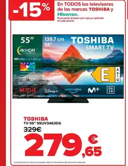 Carrefour TOSHIBA TV 55" 55UV3463DG oferta
